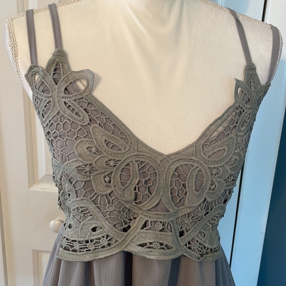 Baby Doll Top Feager sz M grey - Picture 2 of 5